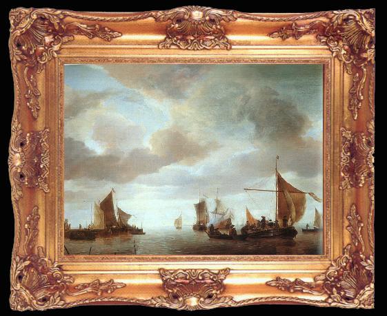framed  Jan van de Capelle Ships on a Calm, Ta009